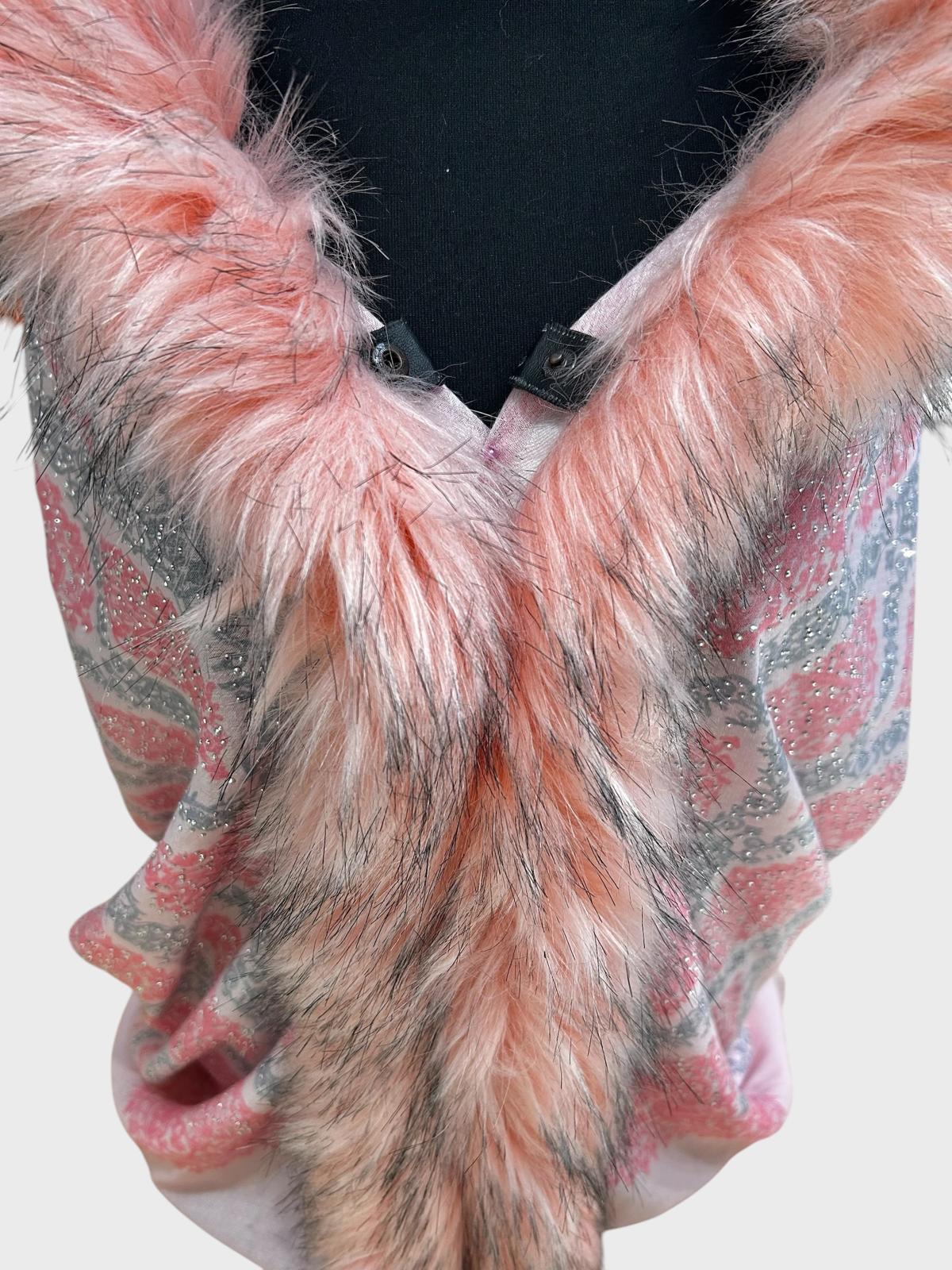 Crystal Fur-Trimmed Wool & Silk 2043