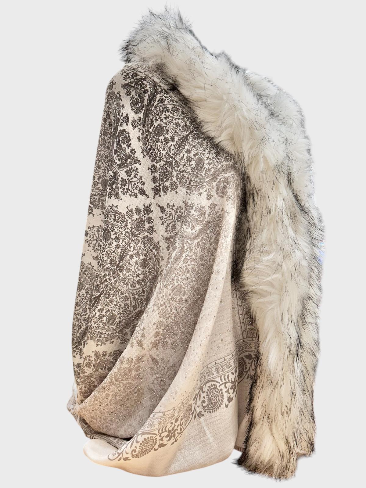 Crystal Fur-Trimmed Wool & Silk 2045