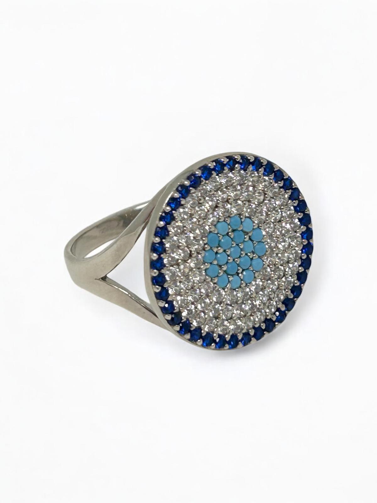 Turkish Eye Silver Ring 6001