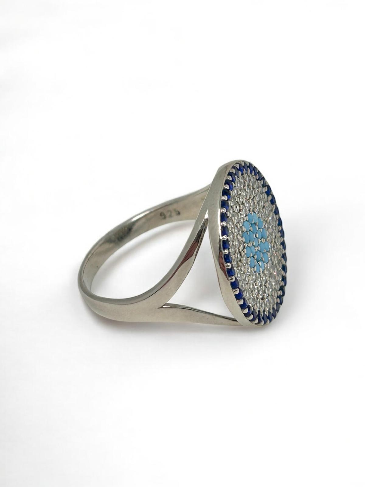 Turkish Eye Silver Ring 6001