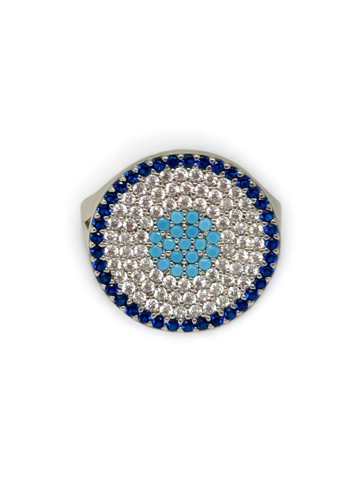 Turkish Eye Silver Ring 6001