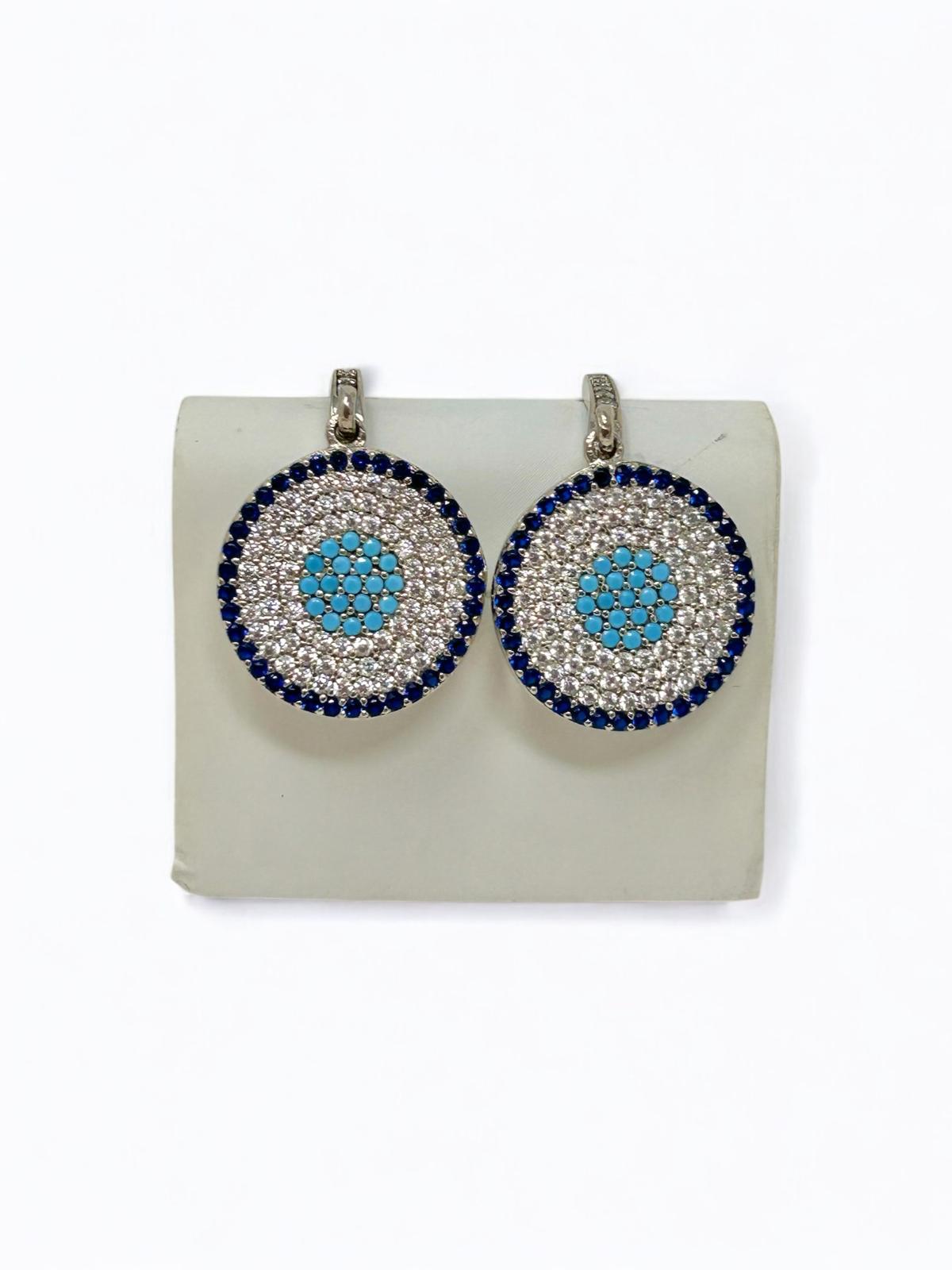Turkish Eye Silver Earring 6006