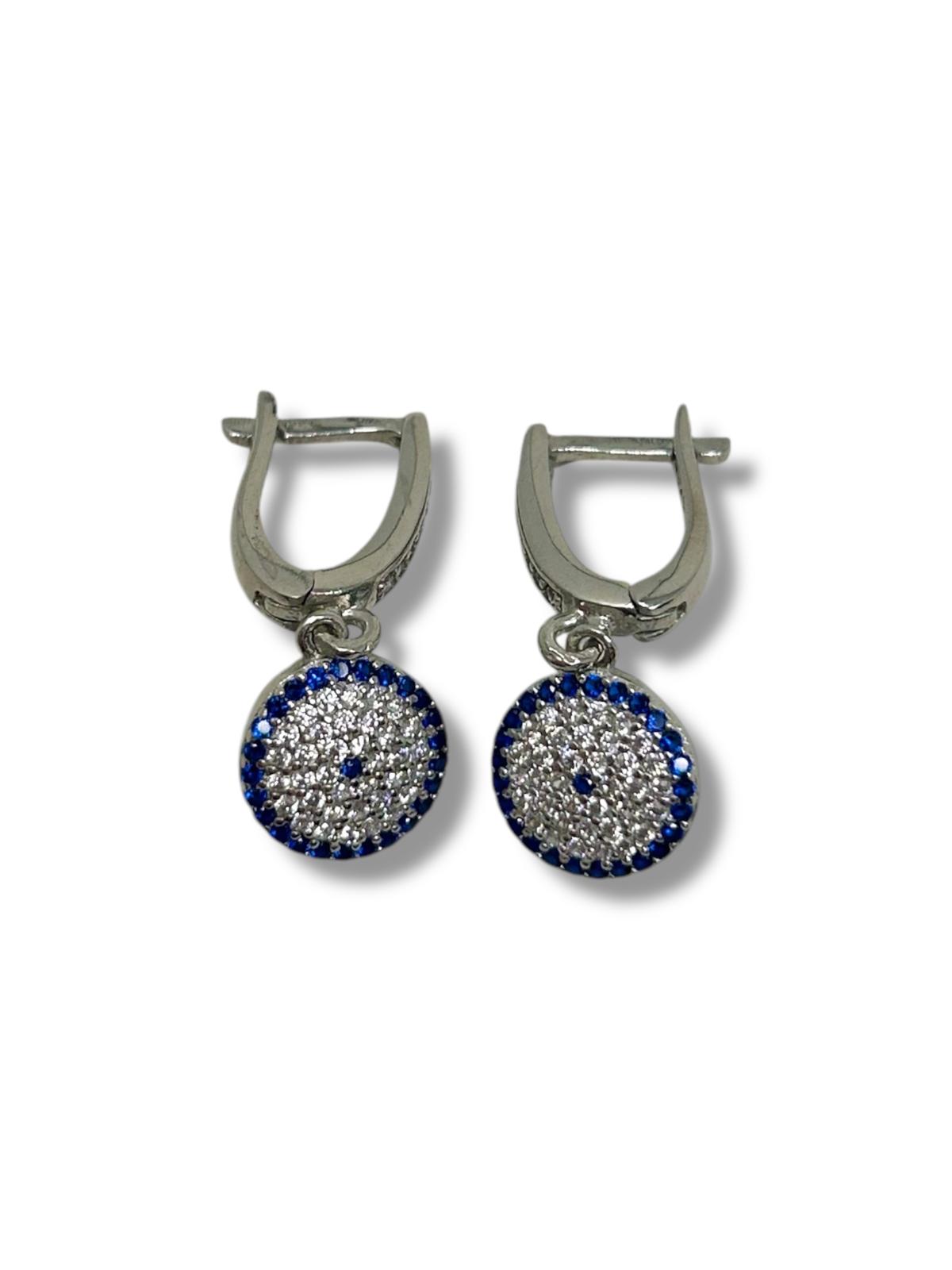 Turkish Eye Silver Earring 6008