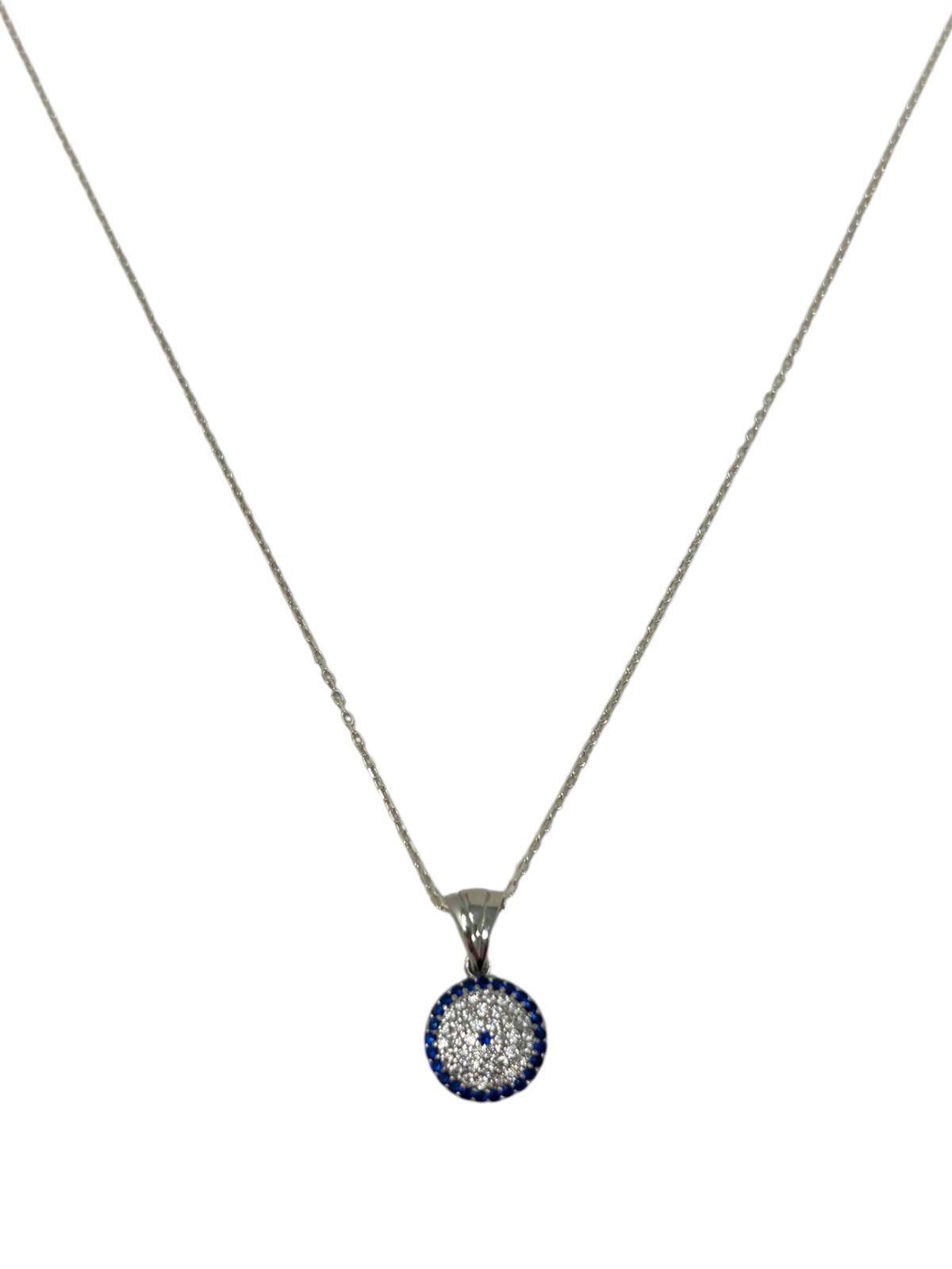 Turkish Eye Silver Necklace 6013